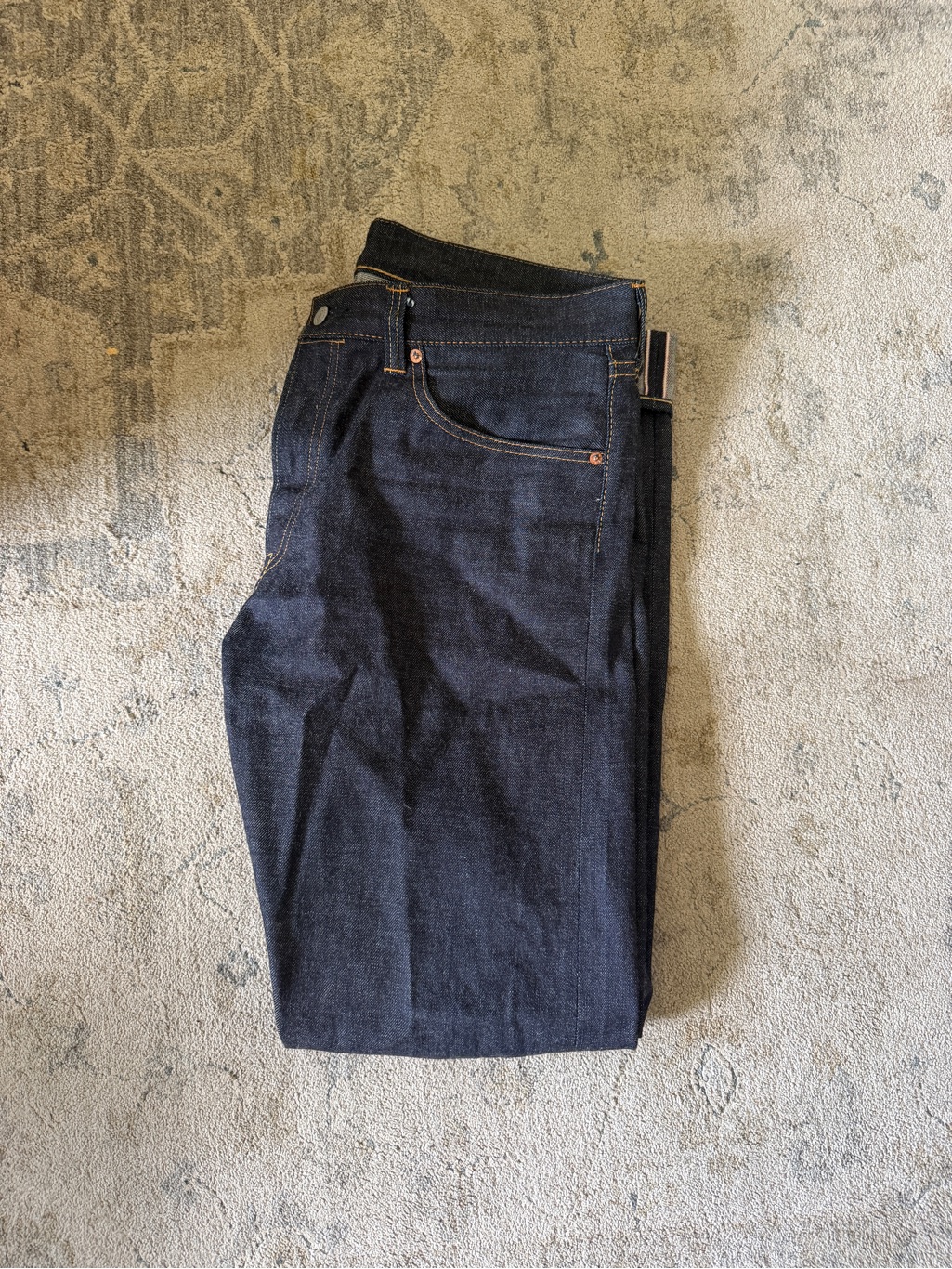 Momotaro Indigo Slim Straight Jeans